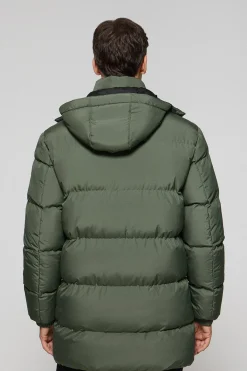 Polo Club Vestes*Manteau vert Staten à capuche amovible et détails Kaki