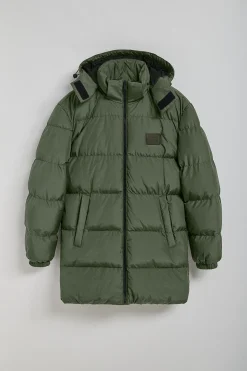 Polo Club Vestes*Manteau vert Staten à capuche amovible et détails Kaki