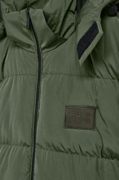 Polo Club Vestes*Manteau vert Staten à capuche amovible et détails Kaki