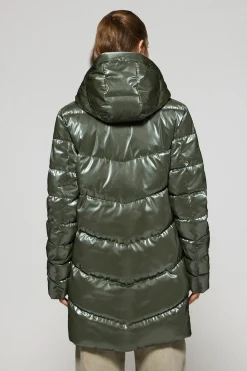 Polo Club Vestes*Manteau métallisé Catele avec capuche fixe et détails Vert