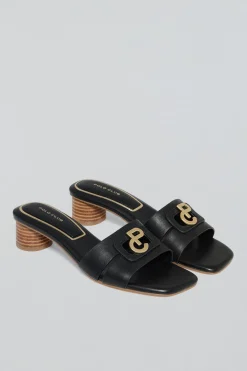 Polo Club Chaussures*Mule à talon Giorgia e avec un détail métallisé Noir