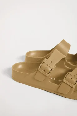 Polo Club Chaussures*Nu-pieds bio pour femme à boucles Camel
