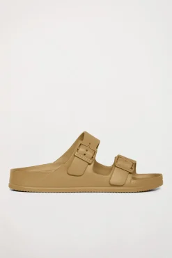 Polo Club Chaussures*Nu-pieds bio pour homme à boucles Camel
