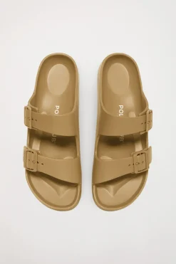 Polo Club Chaussures*Nu-pieds bio pour homme à boucles Camel