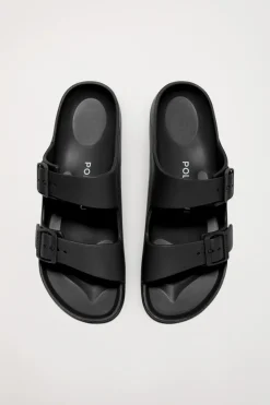 Polo Club Chaussures*Nu-pieds bio s pour femme à boucles Noir