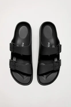 Polo Club Chaussures*Nu-pieds bio s pour femme à boucles Noir