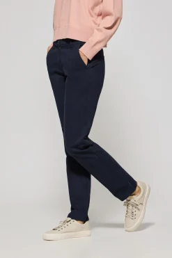 Polo Club Pantalons*Pantalon chino May avec broderie sur une poche minimaliste Bleu Marine