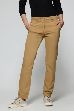Polo Club Pantalons*Pantalon chino May couleur avec broderie sur une poche minimaliste Sable
