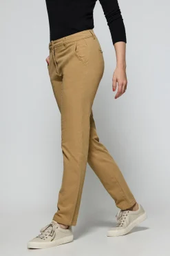 Polo Club Pantalons*Pantalon chino May couleur avec broderie sur une poche minimaliste Sable