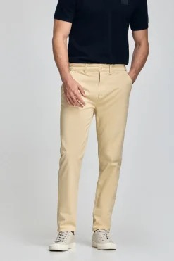 Polo Club Pantalons*Pantalon chino slim Moore Ivoire