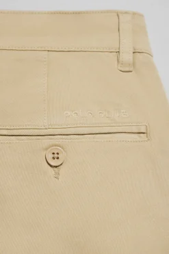 Polo Club Pantalons*Pantalon chino slim Moore Ivoire