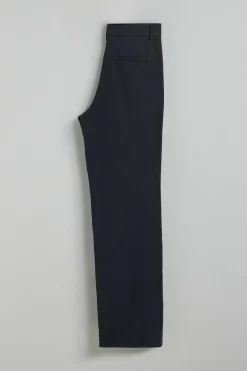 Polo Club Pantalons*Pantalon Tamara en lin et coton avec détails brodés Bleu Marine