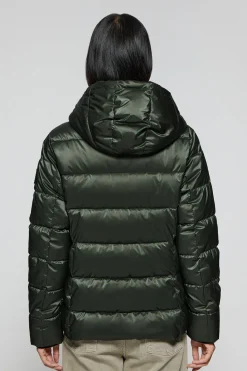 Polo Club Vestes*Parka à effet brillant Snow avec capuche fixe et détails Vert