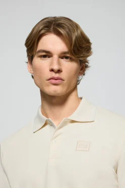 Polo Club Polos*Polo à deux boutons couleur lin avec logo Beige