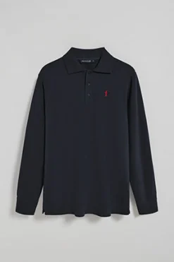 Polo Club Polos*Polo à manches longues à trois boutons avec logo Rigby Go Bleu Marine