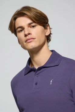 Polo Club Polos*Polo à manches longues à trois boutons avec logo Rigby Go Bleu océan