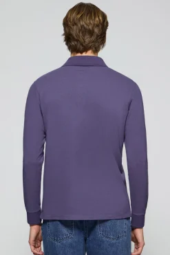 Polo Club Polos*Polo à manches longues à trois boutons avec logo Rigby Go Bleu océan