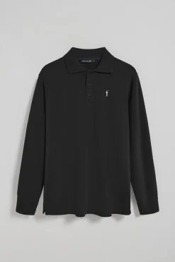 Polo Club Polos*Polo à manches longues à trois boutons avec logo Rigby Go Noir