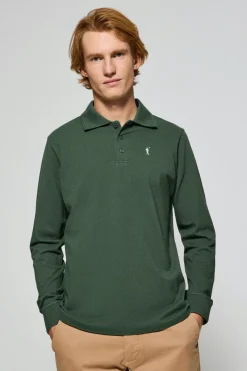 Polo Club Polos*Polo à manches longues à trois boutons avec logo Rigby Go vert Vert chaud