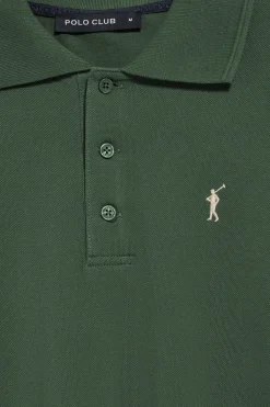 Polo Club Polos*Polo à manches longues à trois boutons avec logo Rigby Go vert Vert chaud