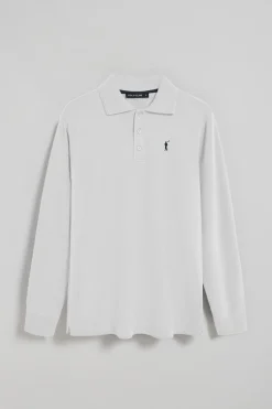 Polo Club Polos*Polo à manches longues à trois boutons avec logo Rigby Go Blanc