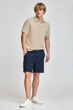 Polo Club Polos*Polo à manches courtes et trois boutons avec logo brodé Rigby Go Beige