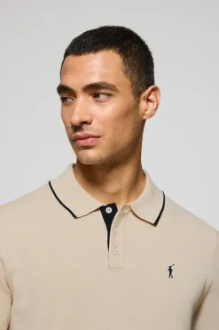 Polo Club Pulls|Polos*Polo en maille avec boutons et broderie Rigby Go Beige
