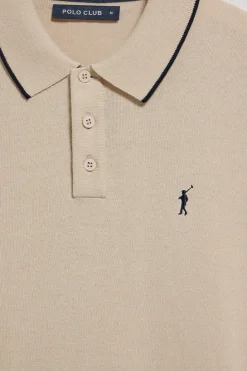 Polo Club Pulls|Polos*Polo en maille avec boutons et broderie Rigby Go Beige