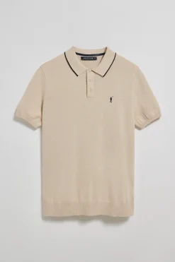 Polo Club Pulls|Polos*Polo en maille avec boutons et broderie Rigby Go Beige