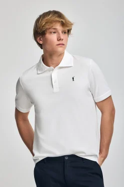 Polo Club Polos*Polo à manches courtes et trois boutons avec logo brodé Rigby Go Blanc