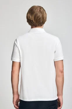 Polo Club Polos*Polo à manches courtes et trois boutons avec logo brodé Rigby Go Blanc