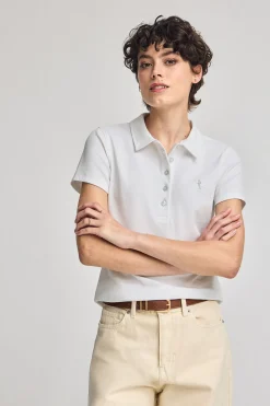 Polo Club Polos*Polo à manches courtes en coton avec broderie Rigby Best Blanc