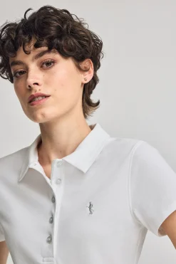 Polo Club Polos*Polo à manches courtes en coton avec broderie Rigby Best Blanc