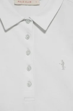 Polo Club Polos*Polo à manches courtes en coton avec broderie Rigby Best Blanc