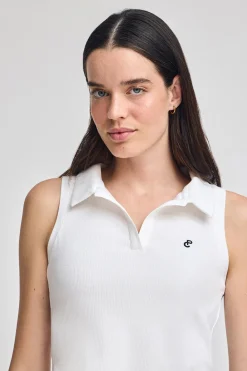 Polo Club Polos*Polo sans manches à logo brodé Blanc