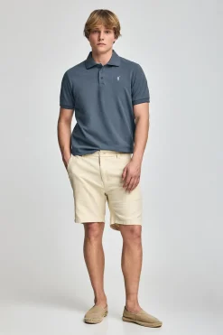 Polo Club Polos*Polo bleu à manches courtes avec logo brodé Rigby Go Denim