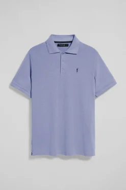 Polo Club Polos*Polo bleu eau à manches courtes et trois boutons avec logo brodé Rigby Go Bleu Aqua