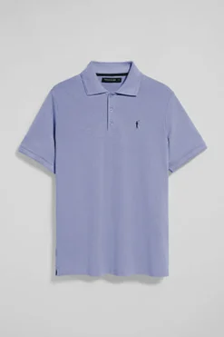 Polo Club Polos*Polo bleu eau à manches courtes et trois boutons avec logo brodé Rigby Go Bleu Aqua