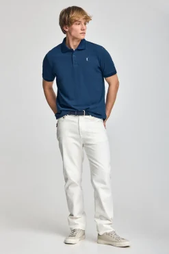 Polo Club Polos*Polo à manches courtes et trois boutons avec logo brodé Rigby Go Bleu Indigo