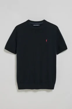Polo Club Pulls|T-Shirts*Polo à col ras du cou et manches courtes à logo brodé Bleu Marine