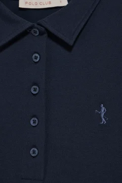 Polo Club Polos*Polo à manches longues en coton avec broderie Rigby Best Bleu Marine