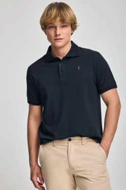 Polo Club Polos*Polo à manches courtes et trois boutons avec logo brodé Rigby Go Bleu Marine