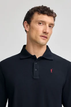 Polo Club Polos*Polo à manches longues à trois boutons et broderie Rigby Go Bleu Marine
