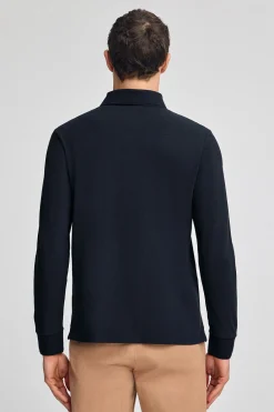 Polo Club Polos*Polo à manches longues à trois boutons et broderie Rigby Go Bleu Marine