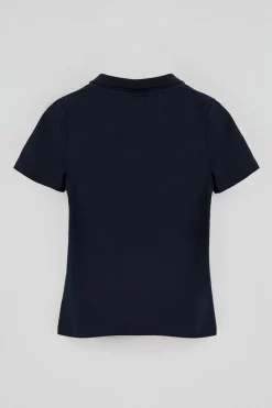Polo Club Polos*Polo en coton et lin sans boutons avec broderie Rigby Go Bleu Marine