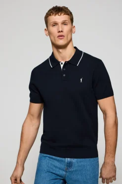 Polo Club Pulls|Polos*Polo en maille avec boutons et broderie Rigby Go Bleu Marine
