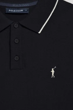 Polo Club Pulls|Polos*Polo en maille avec boutons et broderie Rigby Go Bleu Marine