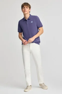 Polo Club Polos*Polo à manches courtes et deux boutons sur la poitrine Bleu Violet