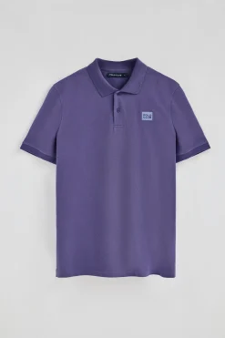 Polo Club Polos*Polo à manches courtes et deux boutons sur la poitrine Bleu Violet