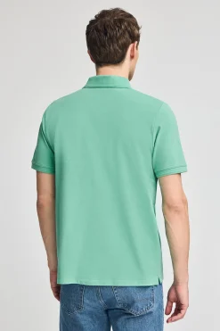 Polo Club Polos*Polo couleur en piqué à manches courtes avec broderie Rigby Best Aigue-Marine